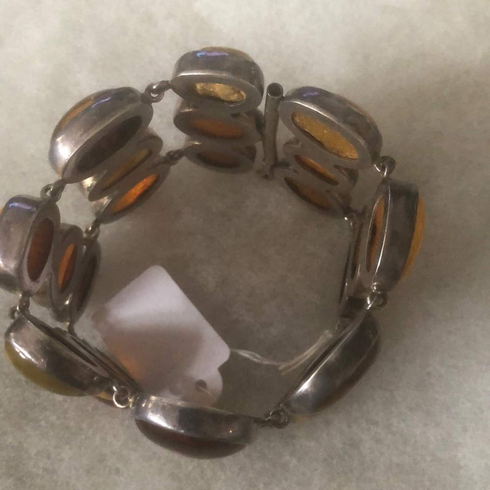Sterling Amber Bracelet